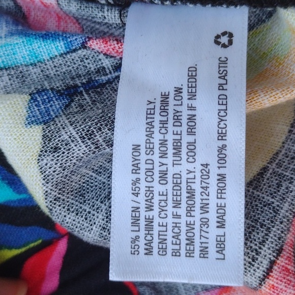 Tabitha Brown X Target Colorful Wide Leg Linen Blend Pull-on Pants XL - Picture 7 of 8